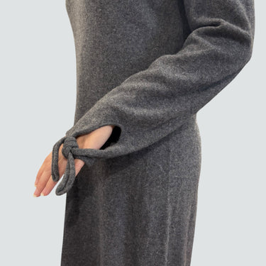Robe anthracite en laine pour femmes XS