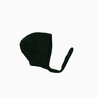 Bonnet vert en tricot de laine mérinos 6-12M