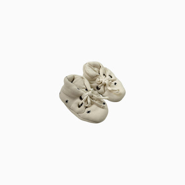 Chaussons blanc 'étoiles' 0-3M