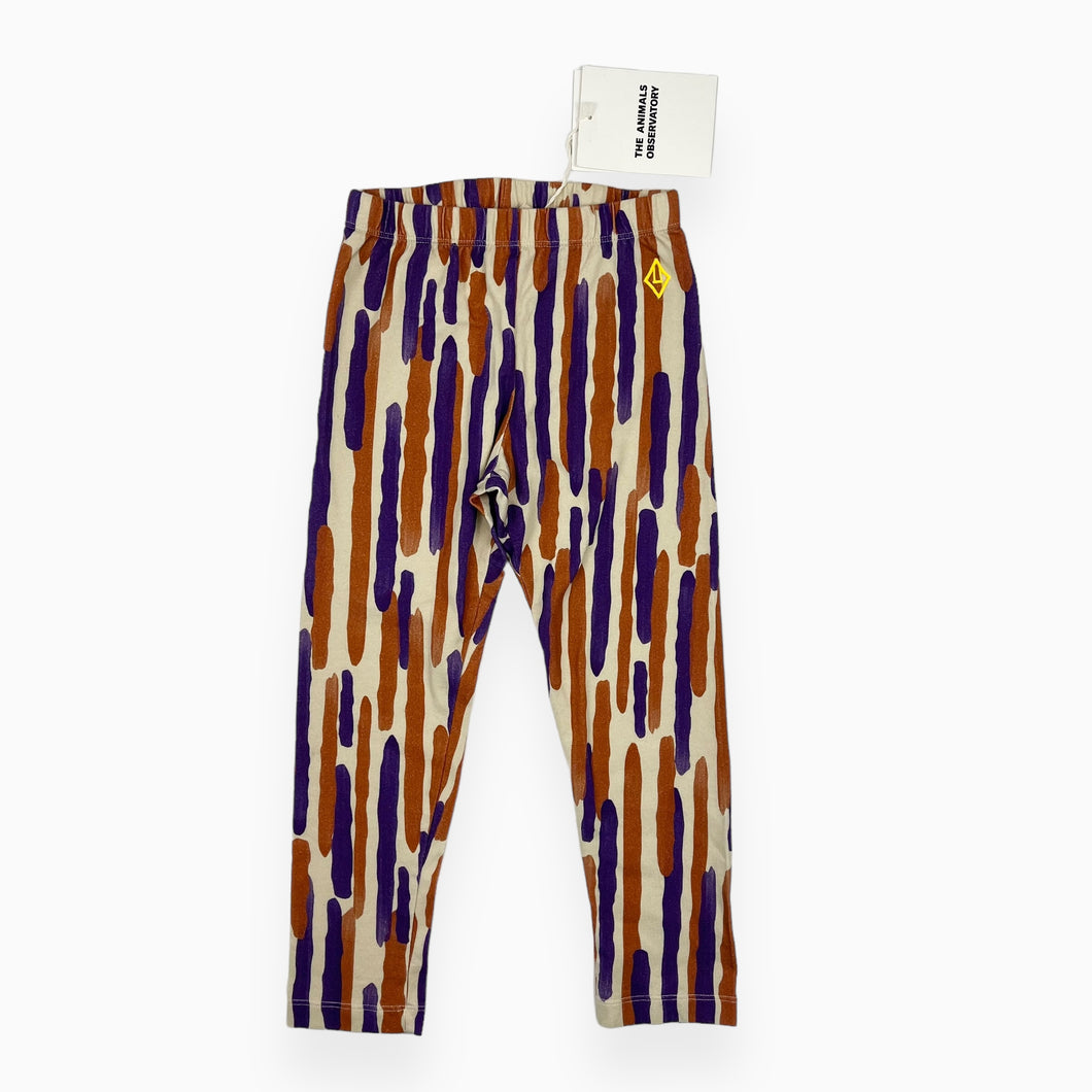 Legging capri en coton extensible violet et rouille 8Y
