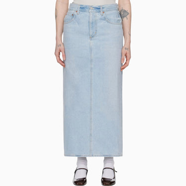Jupe 'Verona' maxi en denim clair pour femmes 24US