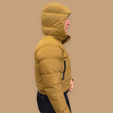 Manteau ocre en duvet pour femmes M
