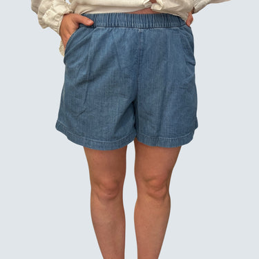 Short en coton chambray pour femmes L