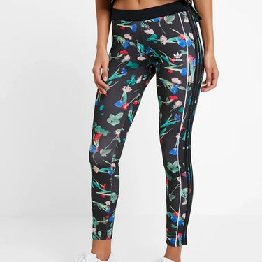 Legging 'bellista allover' noir fleuri en poly et élasthanne pour femmes S