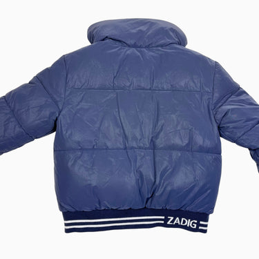 Manteau rouge puffer réversible marine scintillant 8Y
