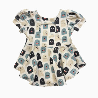 Robe blanche 'fantômes' fait main 12-18M