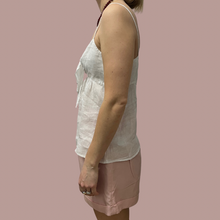 Charger l&#39;image dans la galerie, Cami en lin avec noeud et fermeture éclair latérale pour femmes S

