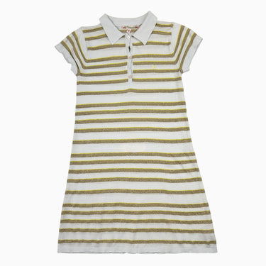 Robe à rayures dorées paillettées 8Y
