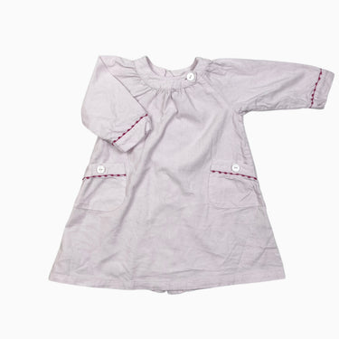 Robe rose pâle en corduroy 12M
