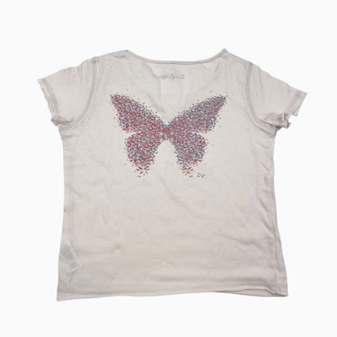 T-shirt pêche pâle en coton 4-6Y
