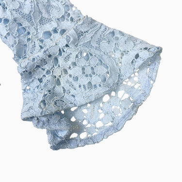 Robe bleue doublée en broderie anglaise 4Y