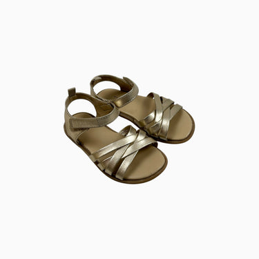 Sandales dorées à velcro 15.5CM 2Y