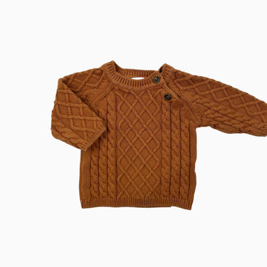 Pull ginger en tricot torsadé 3M