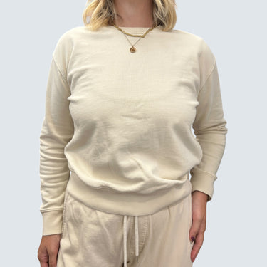 Pull crème pour femmes M