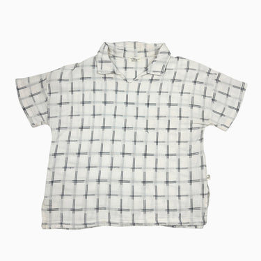 Blouse blanche carreautée en mousseline 8Y