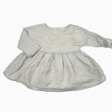Robe naturel en lin 6-9M