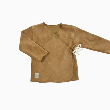 Chandail kimono marron en velours côtelé 50-56CM 0-3M