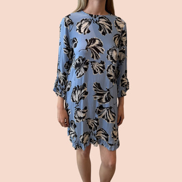 Robe bleue 'fleurs' pour femmes S