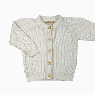 Cardigan blanc en tricot 3-6M