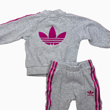 Ensemble veste et jogger gris et fuschia 9-12M
