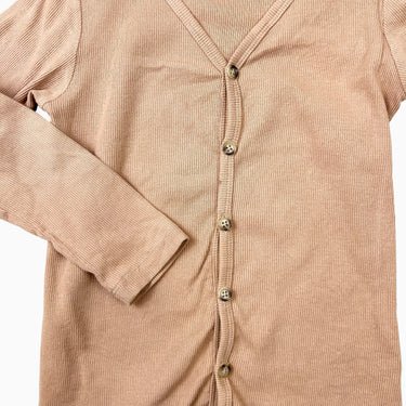 Cardigan rose ballet en coton bio 4-5Y