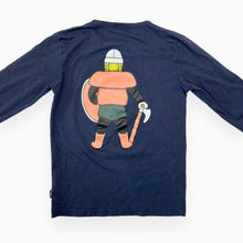 Charger l&#39;image dans la galerie, T-shirt marine en coton &#39;vicking&#39; 10Y
