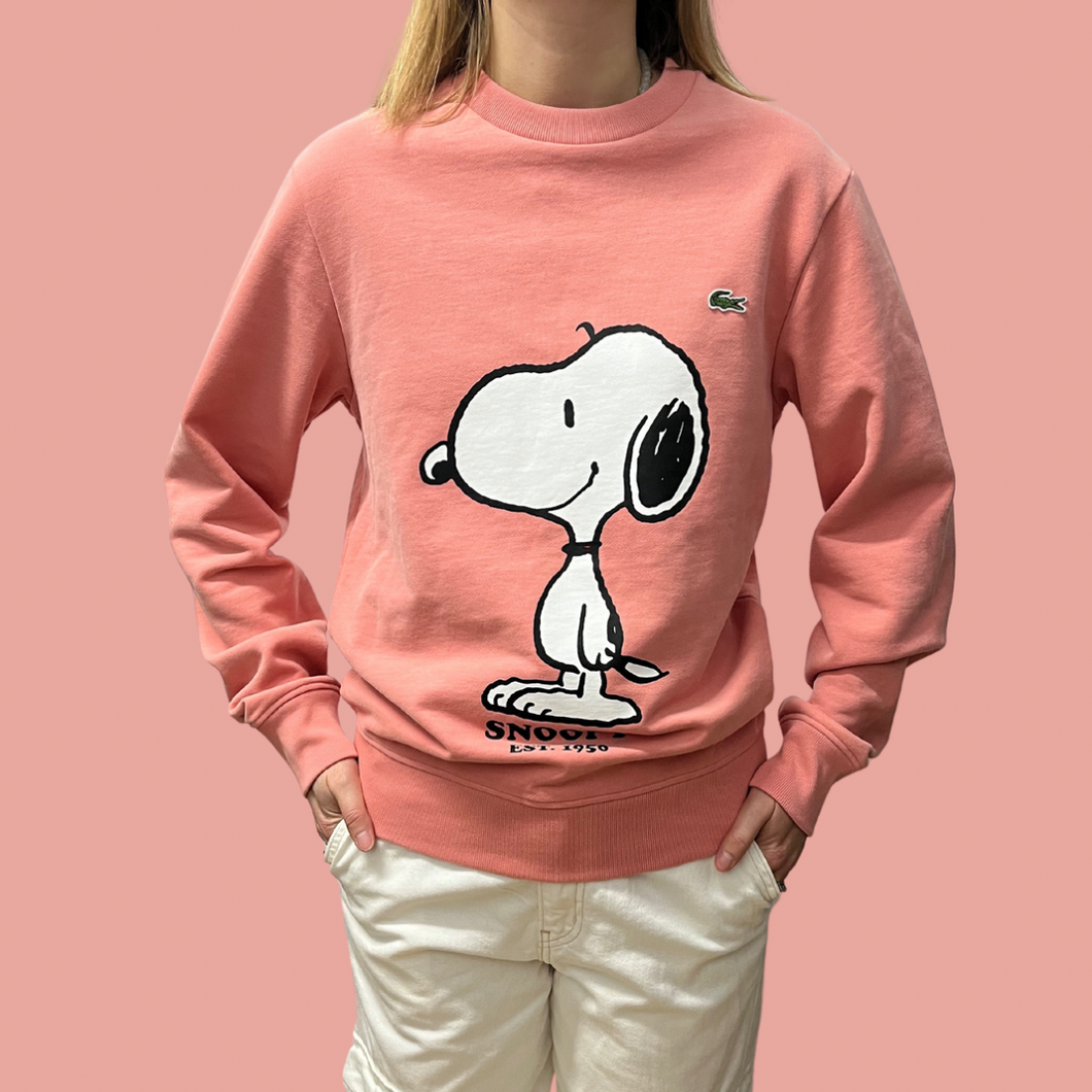 Pull pamplemousse en coton french terry 'Snoopy' pour femmes XS