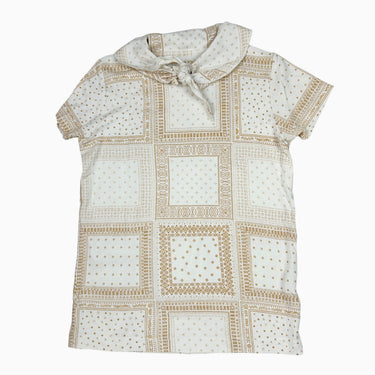 T-shirt 'paisly' ocre en coton pima 9-10Y