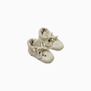 Chaussons blanc 'étoiles' 3-6M