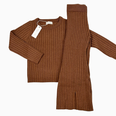 Chandail avec pantalon marron côtelé 4-5Y