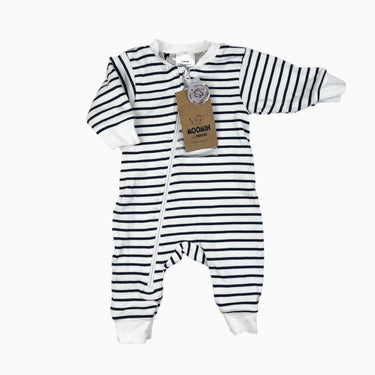 Pyjama à rayures anthracite réversible 'Moomin' 2-3M