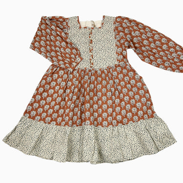 Robe 'patchwork' fleurie 5-6Y