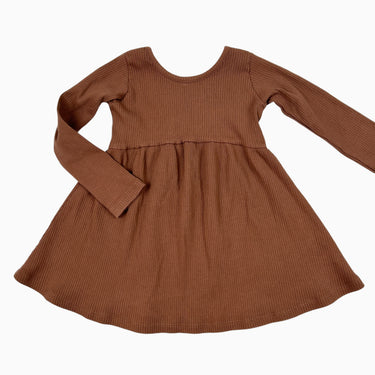 Robe marron côtelée 2-3Y