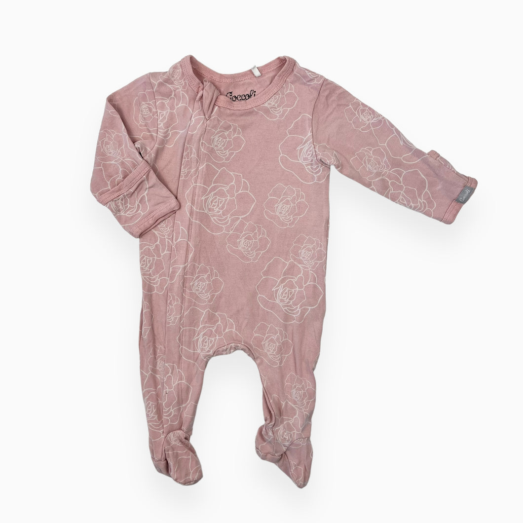 Pyjama en rayonne de bambou extensible motif rose 1M