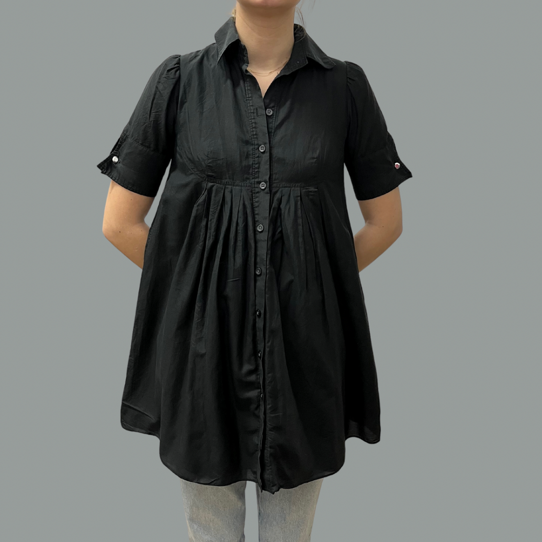 Robe noire en viscose et coton pour femmes taille 0
