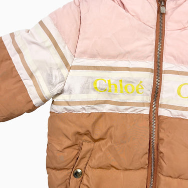 Manteau d'hiver terracotta et rose pâle 6Y