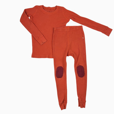 Pyjama rouge en coton gaufré 5Y