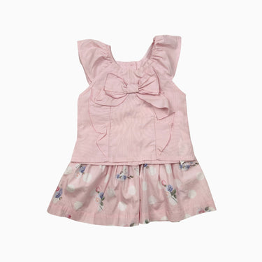 Robe rose à pois fleuris 2Y