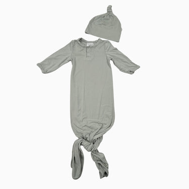 Gigoteuse à noeud avec bonnet sauge 0-3M