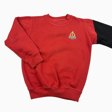Pull rouge vintage avec broderie 8Y