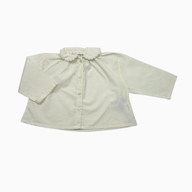 Chemise crème à pois 3-6M