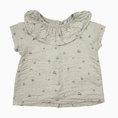 T-shirt avoine fleuri 7-8Y