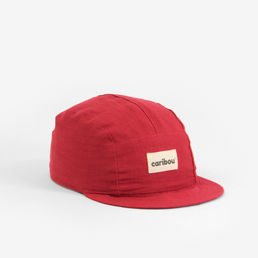 Casquette coquelicot en lin (tailles variées)