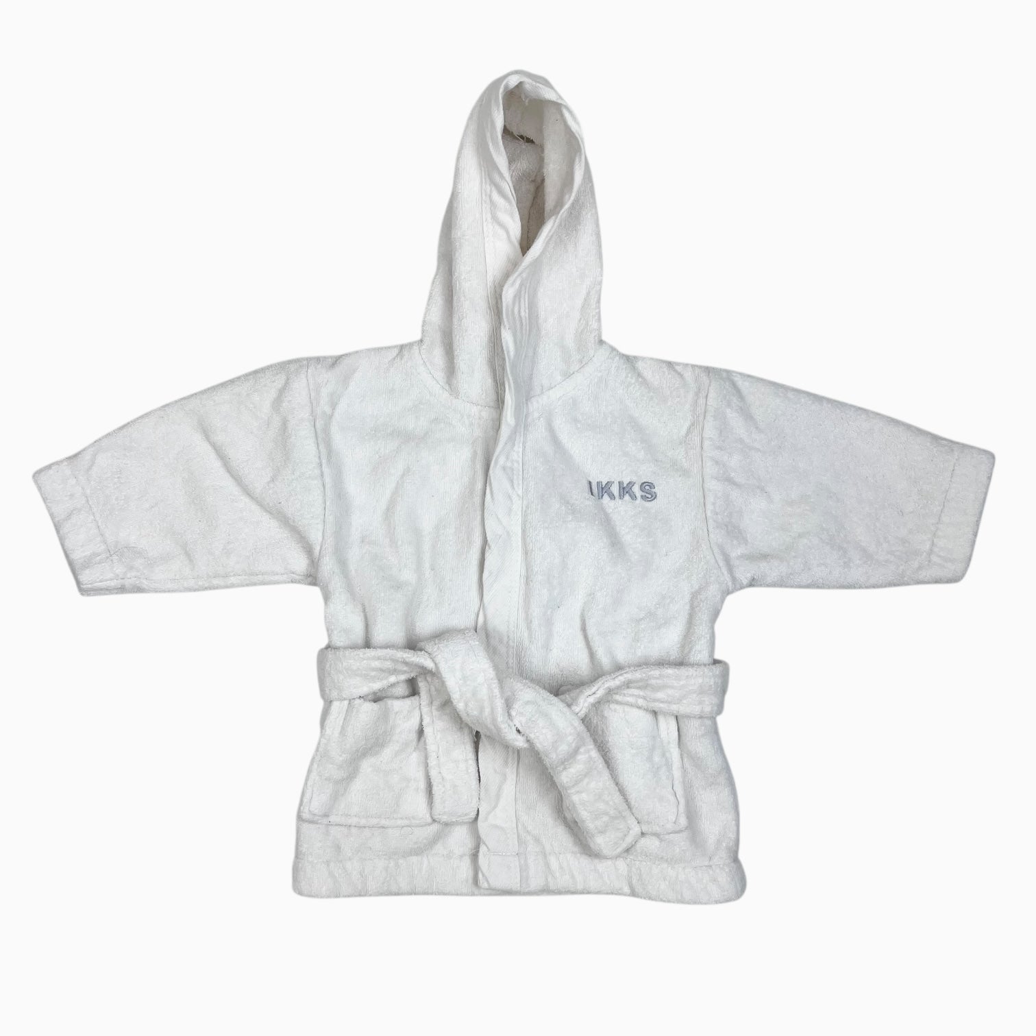 Peignoir en ratine de coton avec capuchon TU (fit 3-12M)