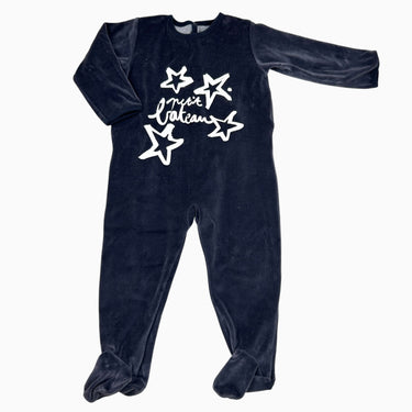 Pyjama marine étoiles en velours 24M