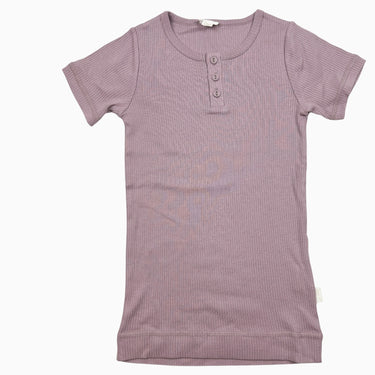 T-shirt mauve côtelé 8Y