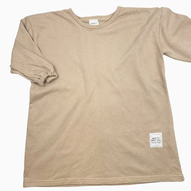 Rose beige coton terry 7-8Y