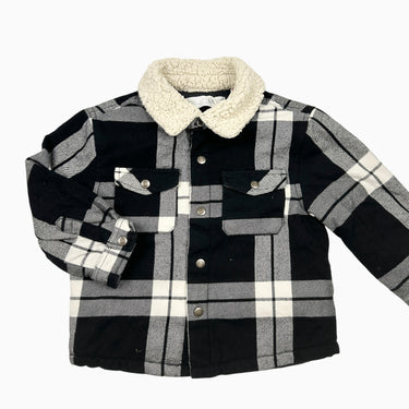 Manteau carreauté flanelle doublure matelassée 9-12M