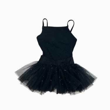 Léotard de danse avec tulle noir S 2-4Y
