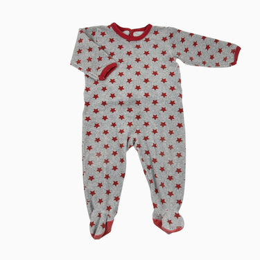 Pyjama gris 'étoiles' en velours 18M